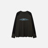 Front View of the gray Aero Wave T-shirt in a gray background