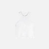 Front view of the white Women's Washed Solid Top T-shirt in a gray background