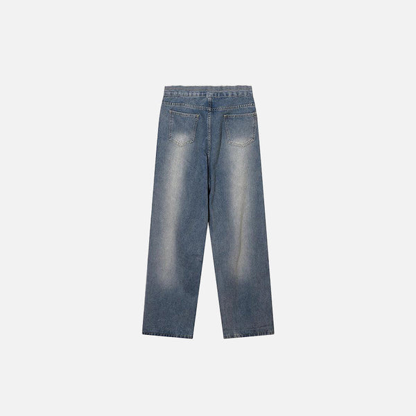 Chic Torn Bell Leg Denim alternatif görünüm