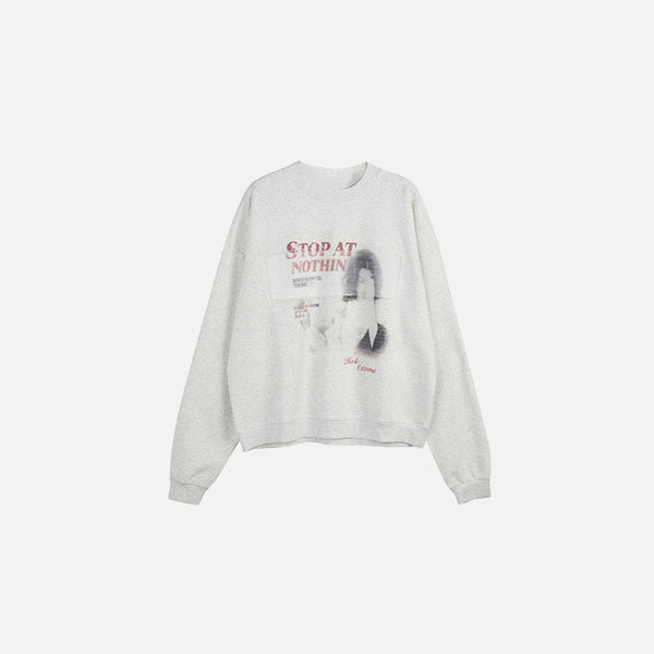 Driven View Graphic Sweatshirt alternatif görünüm