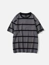 Line-Pattern Boxy-Fit T-Shirt