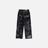 Dark Graphic Print Denim Trousers