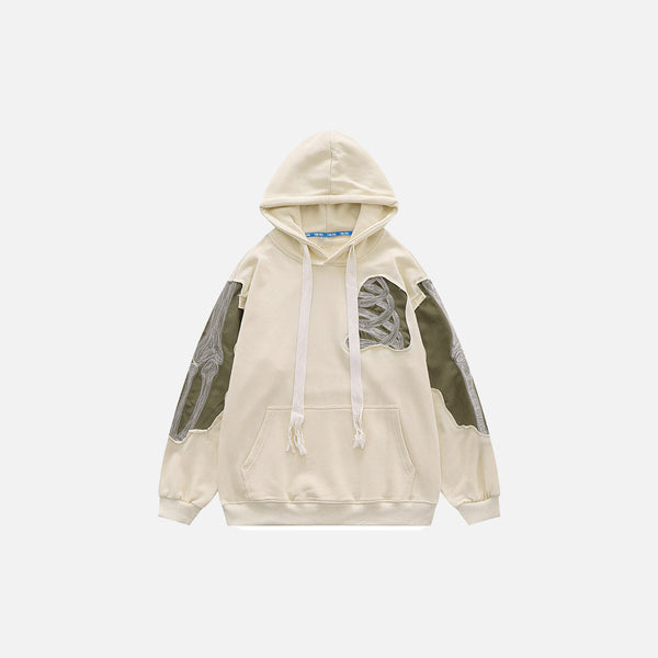 Embroidered Skeleton Sweatshirt alternatif görünüm