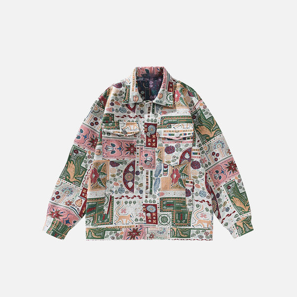 Vintage Retro Graphic Print Top
