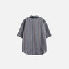 Tie-Collar Stripe Womens Woven Top