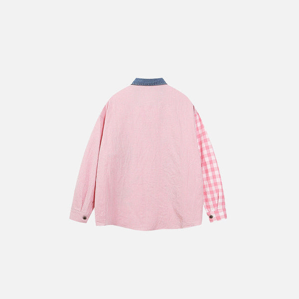 Rosy Friends Patchwork Button Top alternatif görünüm