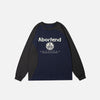 Color Splice Mixed Sweatshirt