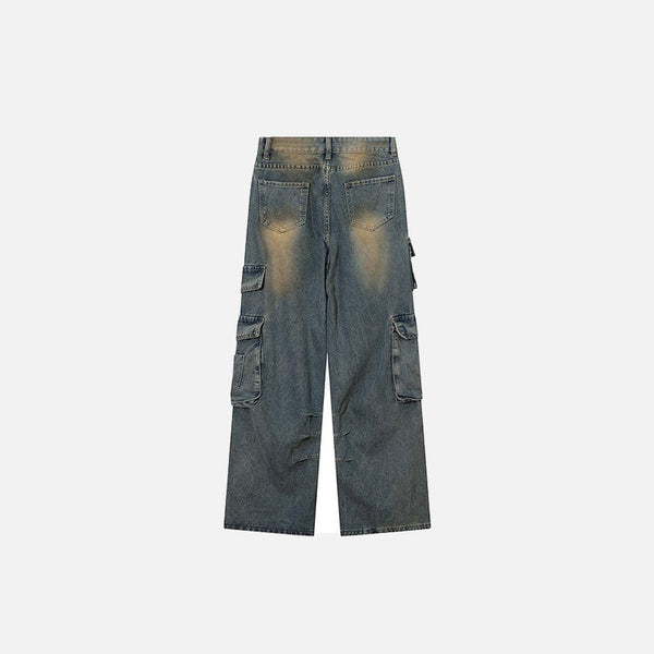 Bell-Leg Multi-Utility Utility Denim alternatif görünüm
