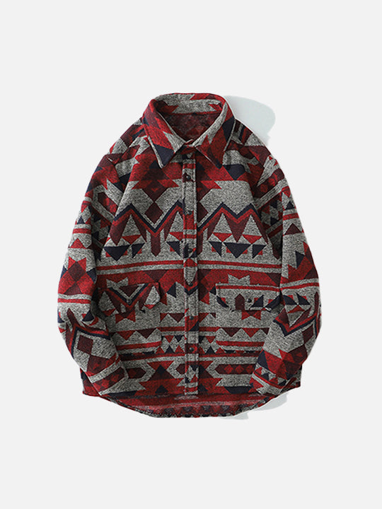 Geometry Art Pattern Woven Top