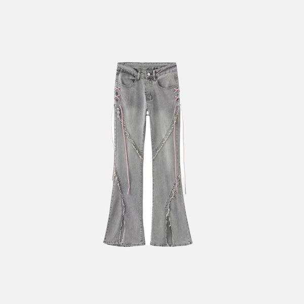 2000s Tie-Up Bell Denim alternatif görünüm