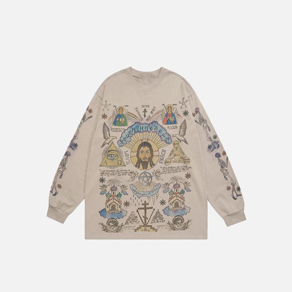 Gods Illustrated Long Sleeve T-Shirt alternatif görünüm