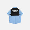 Vest-Front Stripe Colorblock Top