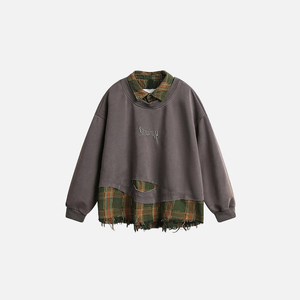 Torn Seam Retro Mix Shirt alternatif görünüm