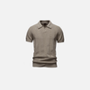 Airflow Multi-Stripe Mesh Collar-Knit T-Shirt