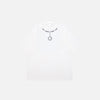 Front view of the white Loose Chain Printed T-shirt in a gray background 