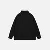 Chain-Trim Black Oversized Shirt