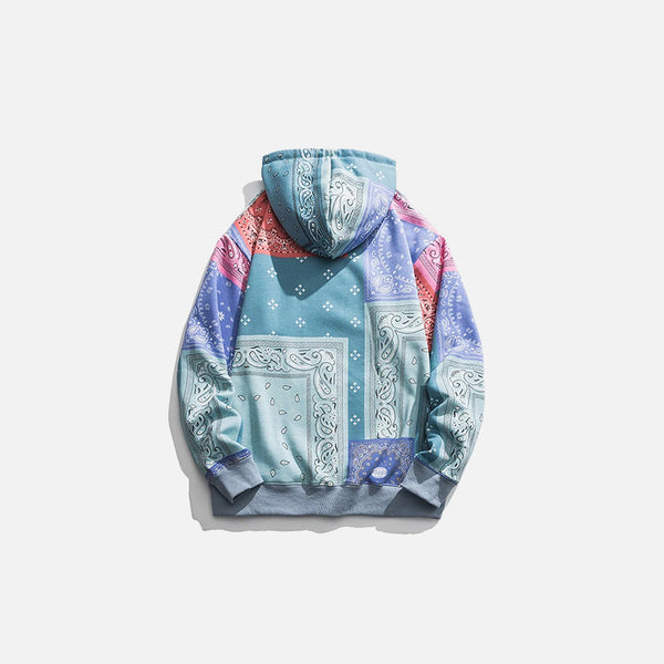 Bandana Printed Oversized Sweatshirt alternatif görünüm