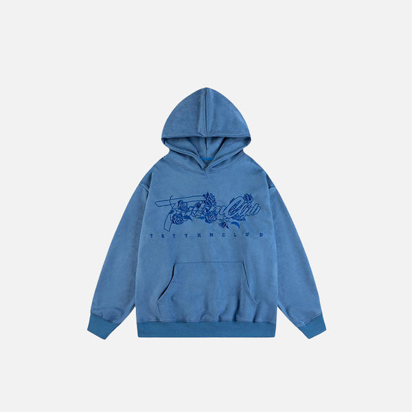 Rose Embroidery Sweatshirt alternatif görünüm