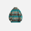 Warm Print Half-Zip Cozy Top