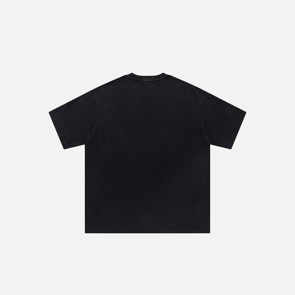 Broken Cubs-Print Illustrated T-Shirt alternatif görünüm