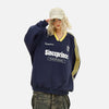 Dual Tone V-Neck Sweatshirt