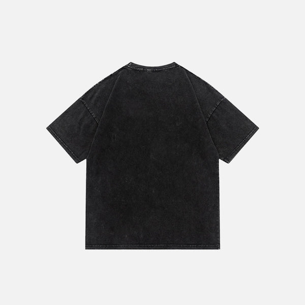 "I Feel Anxious" Distress-Washed T-Shirt alternatif görünüm