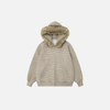 Stripe Fur Relaxed Hood