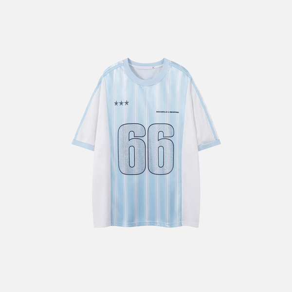 Sport Jersey Mesh Flexible Rhinestone T-Shirt
