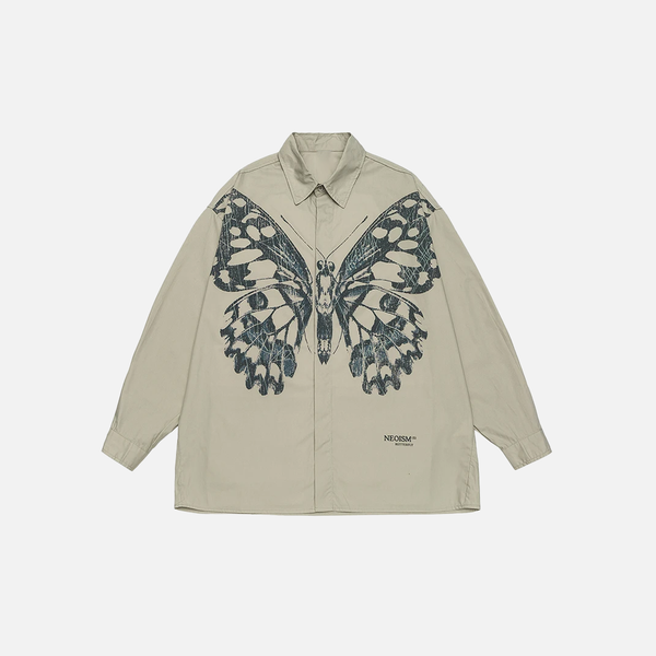 Butterfly Motif Relaxed Long Sleeve Top alternatif görünüm
