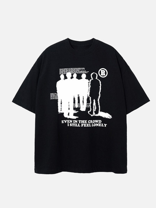 Lonely Crowd Time-Worn Boxy-Fit T-Shirt alternatif görünüm