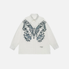 Butterfly Motif Relaxed Long Sleeve Top