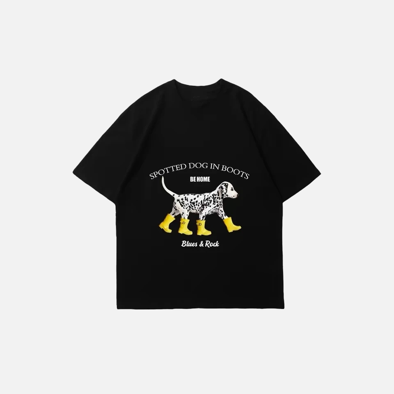 Turn-Of-Era Soft Cotton Laid-Back Fit Hound T-Shirt