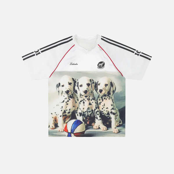 Insulated Dalmatian Visual Mesh Jersey T-Shirt alternatif görünüm