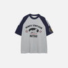 Durable Nostalgia Spliced Everyday Cotton T-Shirt