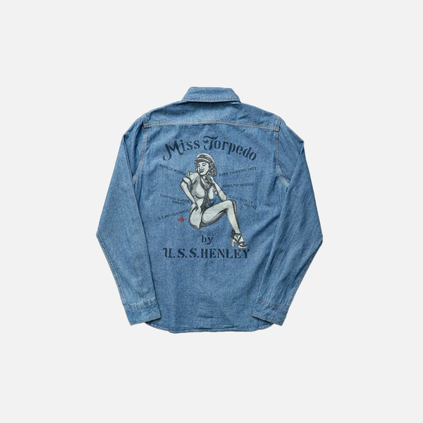 Classic Denim Icon Street Long Shirt alternatif görünüm