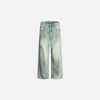 Breathable Faded Torn Denim Bell-Leg Denim