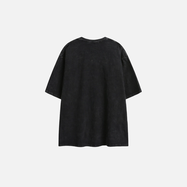Millennium Versatile Black Hip Hop Letter Print T-Shirt alternatif görünüm