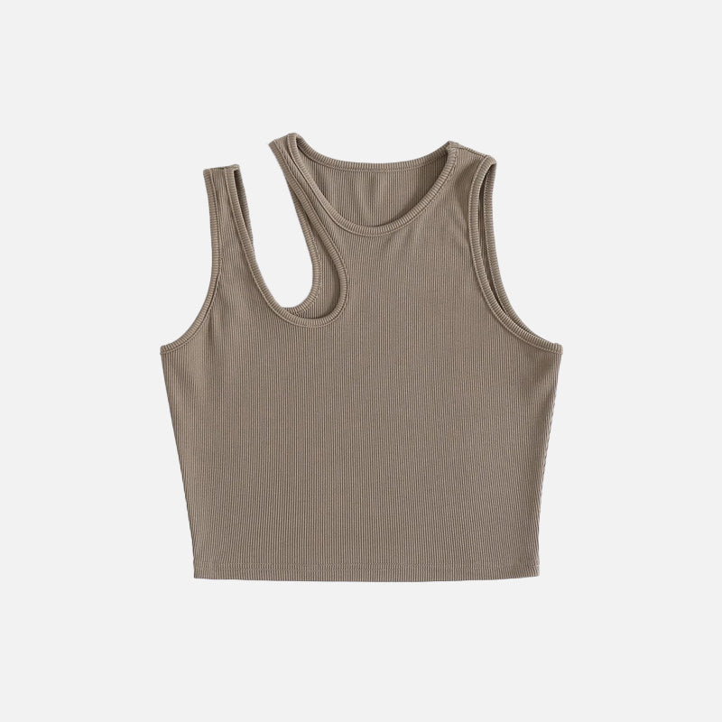 Statement Rib-knit Tank Top