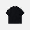 Stand-Out Designed Relaxed-Cut Rebel-Cut Noir-Edge Short Sleeve T-Shirt