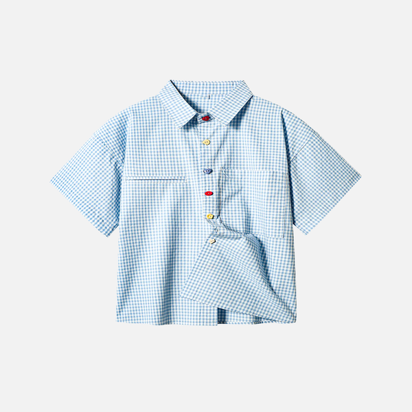 Quality Check Lapel Summer Short Shirt