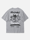 Kanji Feline Drop-Shoulder T-Shirt