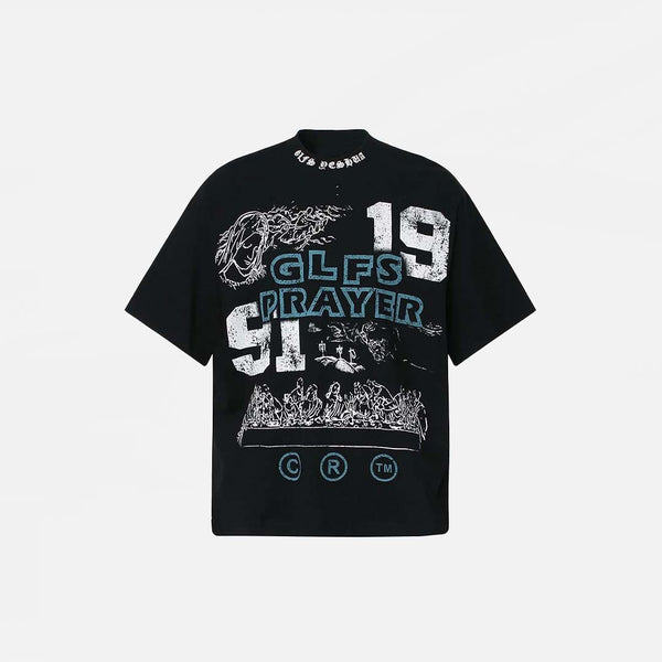 Big-Silhouette Illustrated Hipster T-Shirt alternatif görünüm