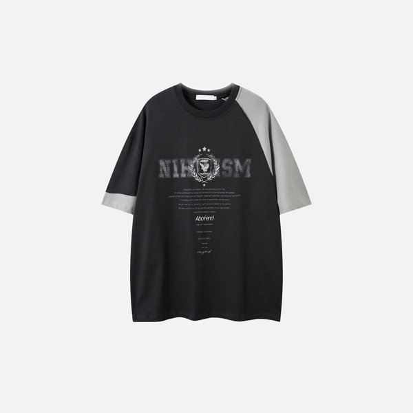 Long-lasting Illustrated Collage-Cut Hip Hop Sport T-Shirt