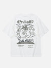 Kanji Feline Drop-Shoulder T-Shirt