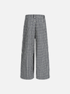 Vintage Wide Leg Ekose Jogger, detay görünüm — Navra Wear