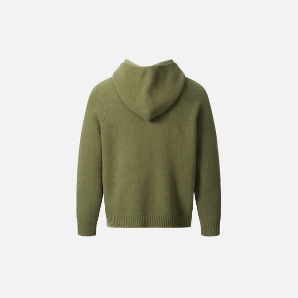 Cold Jacquard Knit Hood Sweatshirt alternatif görünüm