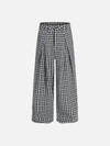 Vintage Wide Leg Ekose Jogger, önden görünüm — Navra Wear