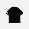 Spliced Sport-Collar Throwback T-Shirt