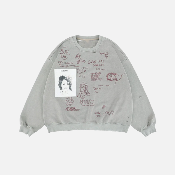 Tag Oversize Tactical Print Top