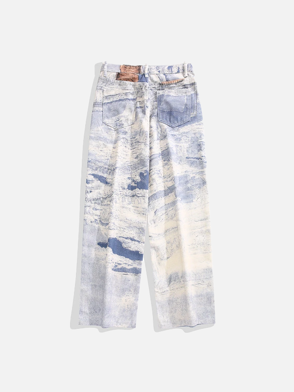 Metro Modern Rinse Batik Bell Leg Denim alternatif görünüm